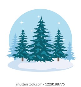 day snowscape field scene