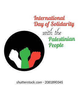 Day of Solidarity with the Palestinian People.  vector illustration