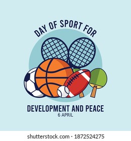 Day of Sport For Development and Peace Vector Illustration. Suitable for greeting card poster and banner.	