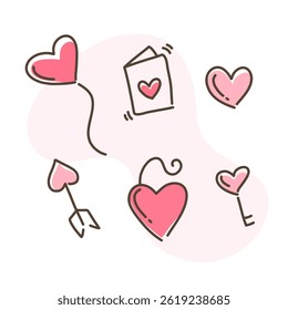 Valentine’s Day Sticker Doodle Art Bundle Set