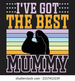 Mother’s day T shirt Designs With custom vector