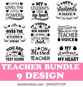 Teacher’s Day T shirt. Vector Teacher T shirt  bundle, Teacher Typography, creative Teach Collection, teacher’s day illustration, Teacher’s Day T shirt quotes Back to school   sublimation Bundle