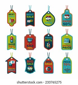 ValentineÃ?Â¢??s Day tag banner flat design background set, eps10