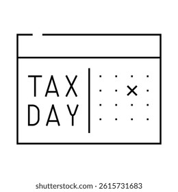 day tax line icon vector. day tax sign. isolated contour symbol black illustration