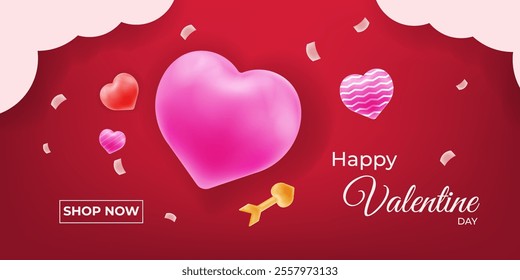 Valentine’s Day template, Shop now for heartwarming gifts and romantic surprises. celebrations special, exclusive deals. Valentine offers, shop gifts, love surprises