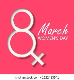 Woman’s Day text design background. Vector illustration. Woman’s Day greeting Template for a poster, cards, banner. - Vector