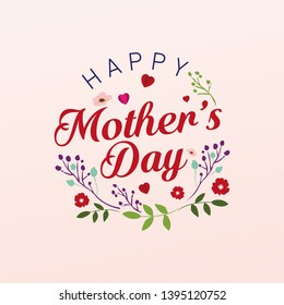 Woman’s Day text design with flowers