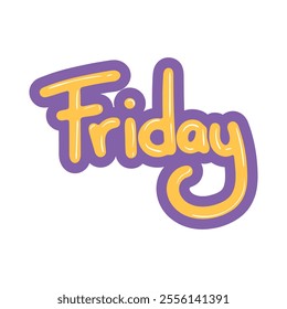 Day Text Effect Vector - Friday
