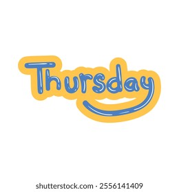 Day Text Effect Vector - Thursday