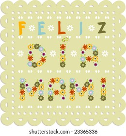Mother´s Day Text made with spring flowers