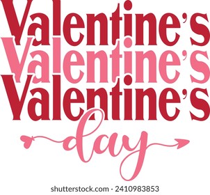 Diseño de frases de texto en el Día de San Valentín sobre fondo aislado transparente y simple para camisa, capucha, sudadera, ropa, tarjeta, etiqueta, taza, icono, afiche o placa