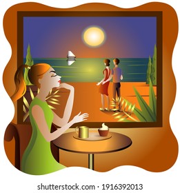 Valentine’s day themed image with a single girl wishing to find real love