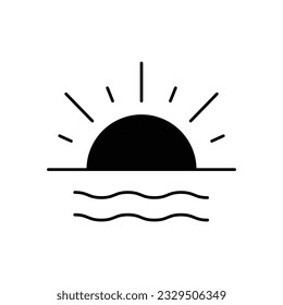 Day time Glyph Vector Icon that can easily edit or modify


