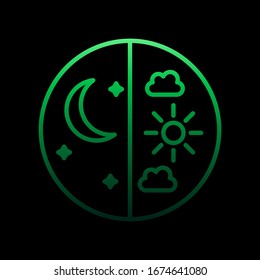 Day time nolan icon. Simple thin line, outline vector of time icons for ui and ux, website or mobile application