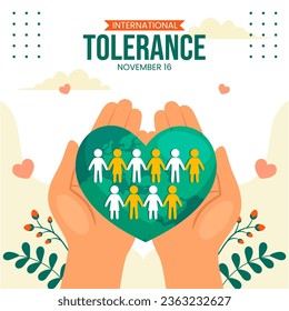 Day for Tolerance Social Media Illustration Flat Cartoon Hand Drawn Templates Background