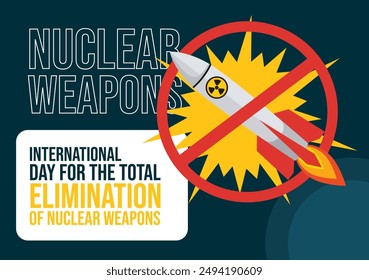 Day for the Total Elimination of Nuclear Weapons Social Media Background Flat Cartoon Hand Drawn Templates Illustration