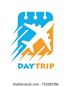 Day Trip Plane Logo Icon Stock Vector Royalty Free