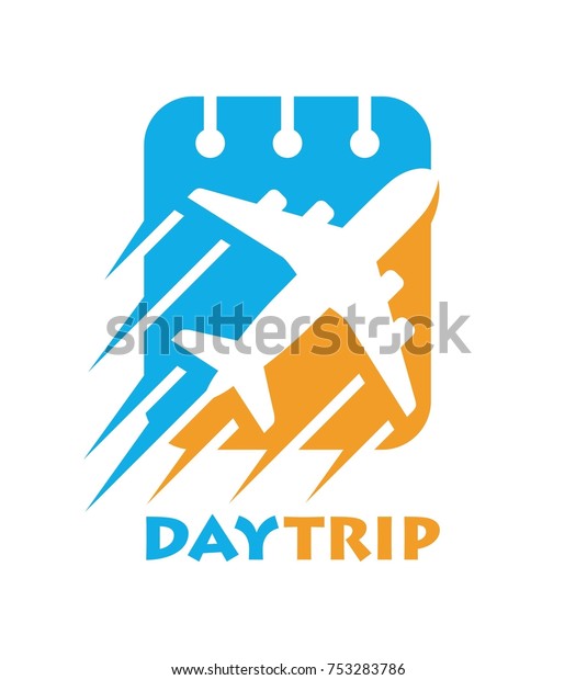 Day Trip Plane Logo Icon Stock Vector Royalty Free