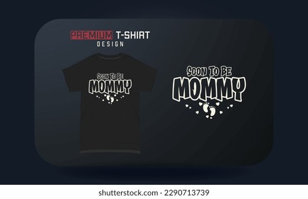 Diseño de camisetas del Día de la Madre pronto para ser mamá