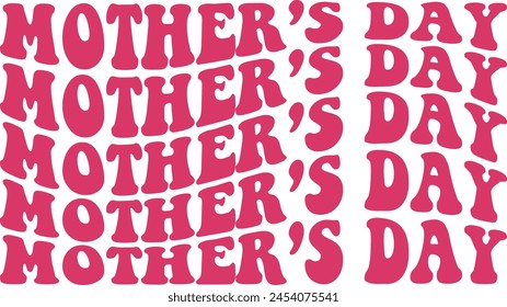 Mother’s Day typography clip art design on plain white transparent isolated background for sign, card, shirt, hoodie, sweatshirt, apparel, tag, mug, icon, poster or badge