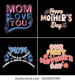 Mother’s Day Typography Design Bundle for T-Shirts and Gifts