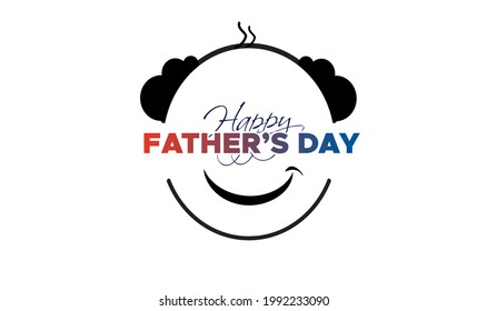 Father’s Day. Typography. Happy Father’s Day greeting card. Vector illustration.