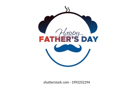 Father’s Day. Typography. Happy Father’s Day greeting card. vector illustration.