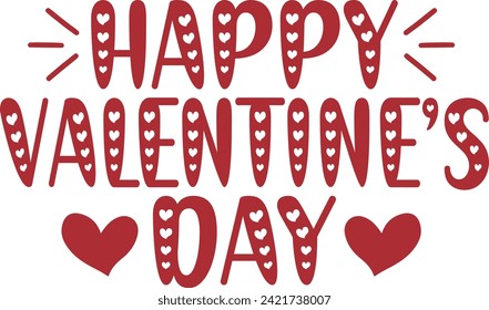 Valentinstag-Typografie-Text auf einfarbigem, transparentem, isoliertem Hintergrund für Karte, Hemd, Hoodie, Sweatshirt, Bekleidung, Anhänger, Schlamm, Symbol, Poster oder Abzeichen