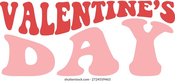 Texto de la tipografía del día de San Valentín en el fondo aislado transparente blanco liso para la tarjeta, la camisa, la sudadera con capucha, la sudadera, la ropa, la etiqueta, la taza, el icono, el cartel o la insignia