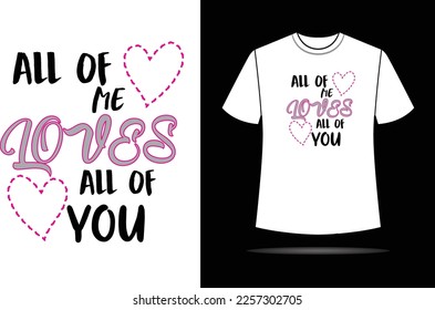 Valentine’s Day Typography T-Shirt Design.
