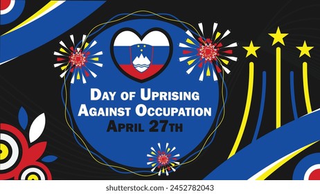 Day of Uprising Against Occupation vector banner design. Happy Day of Uprising Against Occupation modern minimal graphic poster illustration.