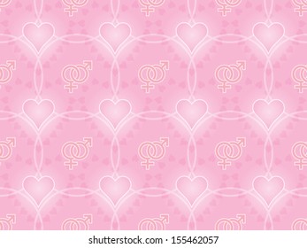 Day of Valentine pink seamless pattern