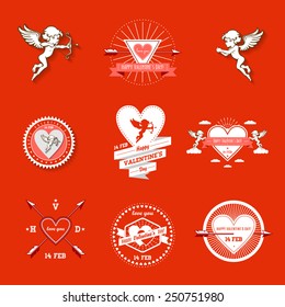 Day valentines. Valentines symbols set. eps8