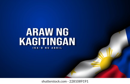 Day of Valor Background Design. Translation : Day of Valor, 9th of April. Banner, Poster, Greeting Card. Vector Illustration.