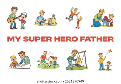 Father’s day vector art for cards prints and more