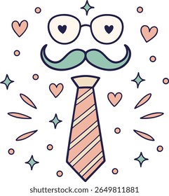 Father’s Day vector art illustration