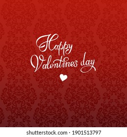 Valentine’s day vector background. Elegant background with ornament