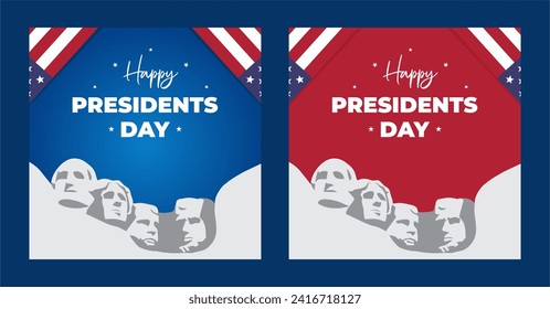 President’s Day. Vector banner design template for Presidents Day, Banner, Poster, Greeting Card. Vector Illustration.