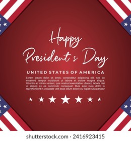 Día del Presidente. Plantilla de diseño de pancartas vectoriales para el Día del Presidente, Cartel, Afiche, Tarjeta de felicitación. Ilustración vectorial.