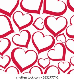 Valentine??s day vector conceptual art backdrop, loving hearts. Love theme seamless background, beautiful valentine.