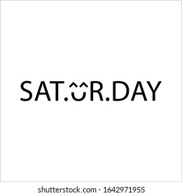 Day Vector Stock With Conceptional Design - Saturday