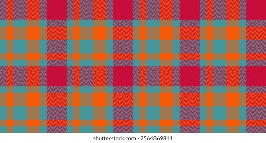 Day vector texture background, neutral pattern plaid tartan. Fiber seamless textile fabric check in cyan and bright colors palette.