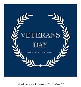 Day veteran usa banner, vector illustration flat, text, texture scrapes