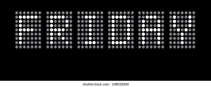 Day of Week in Dots - Friday - EPS10