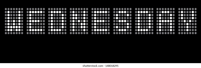 Day of Week in Dots - Wednesday - EPS10