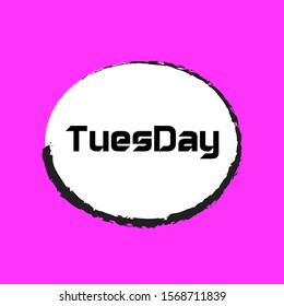 day of the week. text vector line background