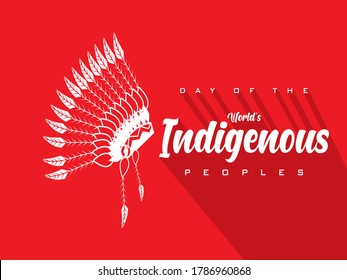 Day of the World's Indigenous Peoples  (Peoples who raise awareness regarding the preservation and promotions of human rights made for indigenous people) creative design