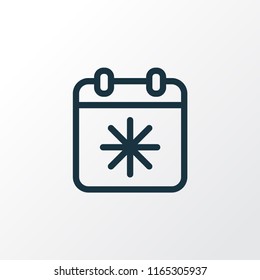 Day x icon line symbol. Premium quality isolated calendar element in trendy style.