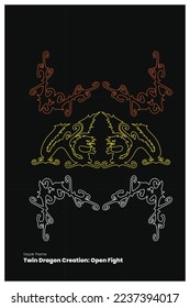 Dayak Art Twin Dragon Creation Open Fight-02