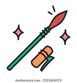 Dayak Doodle Illustration - Single Vector 04